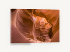 Glowing Canyon Curves, sandstone slot canyon photograph, landscape canvas wall art print ready to hang