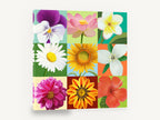 Nine Bloom Colour Grid, multi flower collage colourful grid, floral canvas wall art print ready to hang