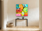 Butterfly Dream Words animal canvas print on the wall of a hallway