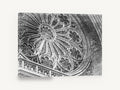 Gothic Rose Window, vintage gothic rose window photograph, stretched canvas wall art print ready to hang