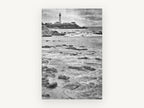 Pigeon Point Rocky Shore, coastal canvas wall art print, front view