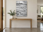 Pigeon Point Rocky Shore coastal canvas print on the wall of a entry hall