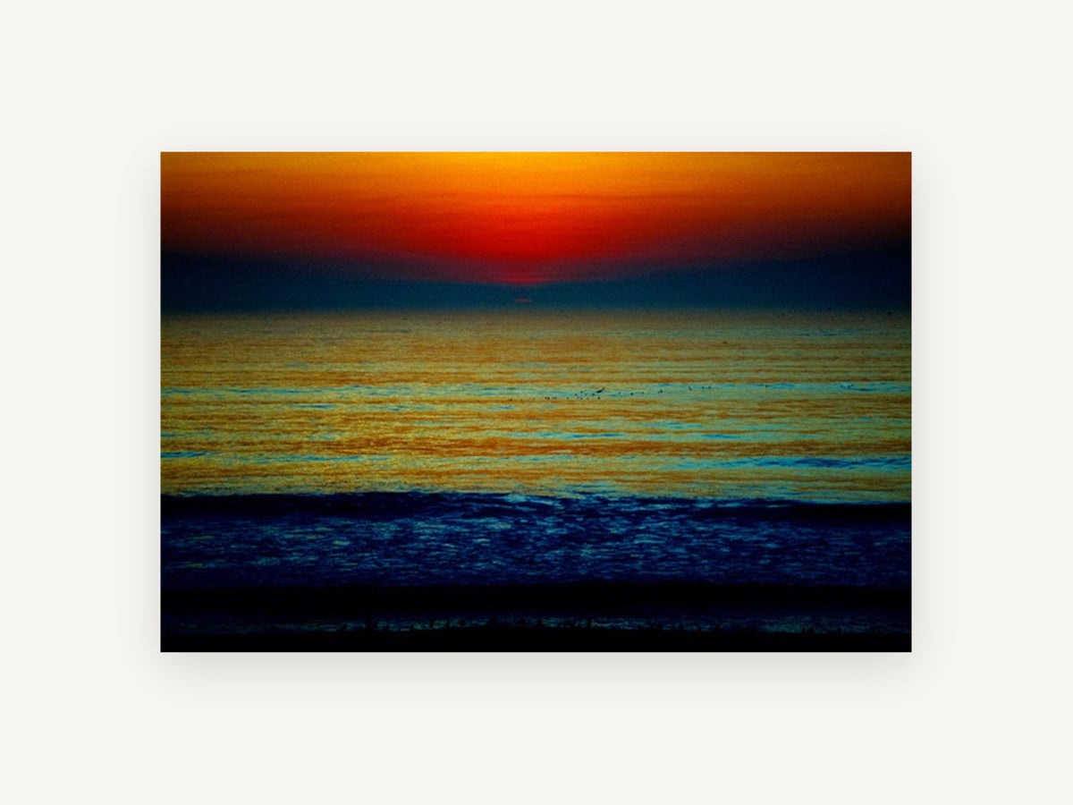Ember Horizon Tide, coastal canvas wall art print, front view
