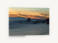 Dusk Rocks Silk Tide, sunset rocks long exposure seascape photograph, coastal canvas wall art print ready to hang