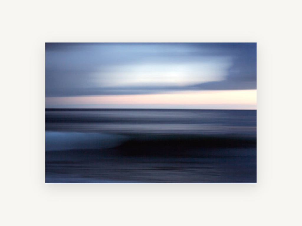 Dusk Blur Horizon, coastal canvas wall art print, front view