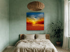 Ember Dunes Horizon landscape canvas print on the wall of a bedroom