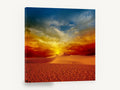 Ember Dunes Horizon, desert sunset sand dunes photograph, landscape canvas wall art print ready to hang