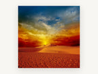 Ember Dunes Horizon, desert sunset sand dunes photograph, landscape canvas wall art print, front view