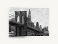 Brooklyn Bridge Tower, brooklyn bridge black and white photograph, city canvas wall art print ready to hang