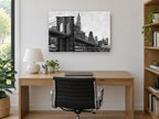 Brooklyn Bridge Tower city canvas print on the wall of a study