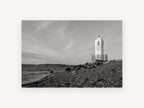 Lonely Shore Beacon, coastal canvas wall art print, front view