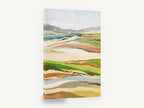Layered Pasture Ridges, abstract pastoral landscape artwork, landscape canvas wall art print ready to hang
