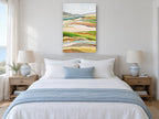Layered Pasture Ridges landscape canvas print on the wall of a bedroom