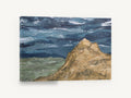 Ochre Peak Storm Sky, ochre headland stormy sky artwork, coastal canvas wall art print ready to hang