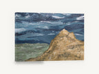 Ochre Peak Storm Sky, ochre headland stormy sky artwork, coastal canvas wall art print ready to hang