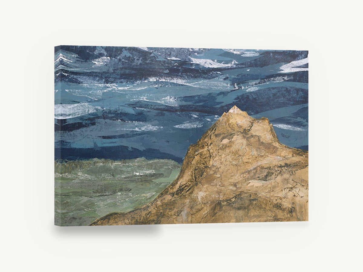 Ochre Peak Storm Sky, ochre headland stormy sky artwork, coastal canvas wall art print ready to hang