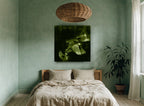 Green Wings in Flight animal canvas print on the wall of a bedroom