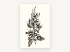 Ink Wash Botanical Spray, floral canvas wall art print, front view