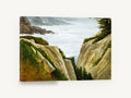 Cliff Gap Overlook, coastal cliffs seascape painting, coastal canvas wall art print ready to hang