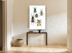 Five Spotted Beetles animal canvas print on the wall of a hallway