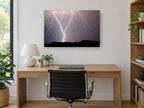 Forked Storm Light landscape canvas print on the wall of a study