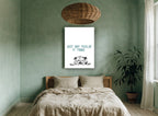 Bulldog Not Feelin' It animal canvas print on the wall of a bedroom