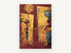 Basket Carriers at Dusk, vintage canvas wall art print, front view