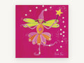 Dancing Flower Fairy, floral canvas wall art print, front view