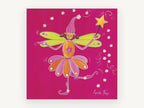 Dancing Flower Fairy, floral canvas wall art print, front view