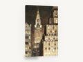 Chrysler Glow at Night, chrysler building night cityscape painting style, city canvas wall art print ready to hang