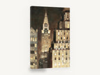 Chrysler Glow at Night, chrysler building night cityscape painting style, city canvas wall art print ready to hang