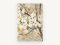 Gilded Magnolia Branch, floral canvas wall art print, front view