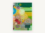 Lace Circle Garden, floral canvas wall art print, front view