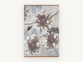 Taupe Anemone Blooms, floral canvas wall art print, front view
