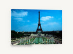 Trocadéro Fountains View, eiffel tower and fountains paris photograph, city canvas wall art print ready to hang