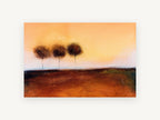 Three Trees at Dusk, floral canvas wall art print, front view