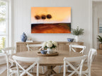 Three Trees at Dusk floral canvas print on the wall of a Hamptons dining room