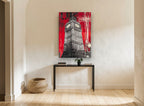 Big Ben in Red city canvas print on the wall of a hallway