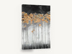 Copper Canopy Drip, abstract forest copper and grey canvas, floral canvas wall art print ready to hang