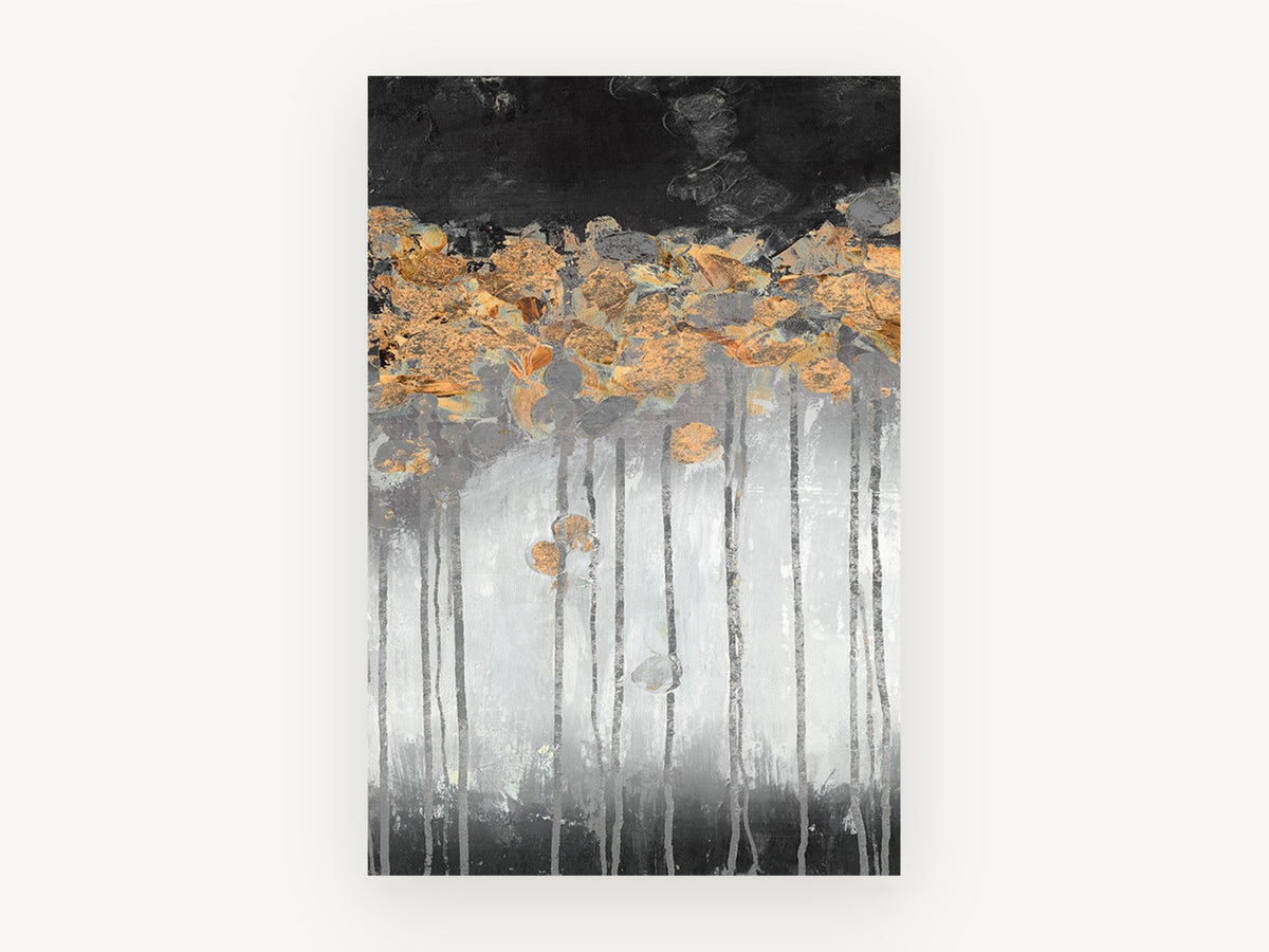 Copper Canopy Drip, floral canvas wall art print, front view