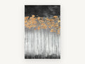 Copper Canopy Night, floral canvas wall art print, front view