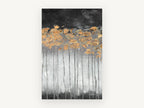 Copper Canopy Night, floral canvas wall art print, front view