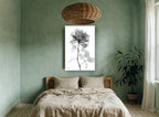 Translucent Rose Study floral canvas print on the wall of a bedroom