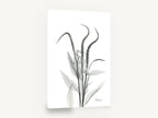 Arching Spires, black and white x-ray flower spikes, floral canvas wall art print ready to hang