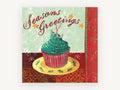 Greetings Cupcake, kitchen canvas wall art print, front view
