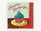 Greetings Cupcake, kitchen canvas wall art print, front view
