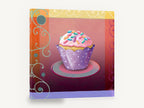 Sprinkle Cupcake on Plate, pink iced cupcake bakery kitchen, kitchen canvas wall art print ready to hang
