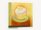 Lemon Chiffon Cupcake, lemon cupcake illustration kitchen, kitchen canvas wall art print ready to hang