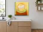 Lemon Chiffon Cupcake kitchen canvas print on the wall of a kitchen