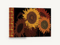 Sunflowers in Rust, sunflowers graphic illustration rust orange, floral canvas wall art print ready to hang